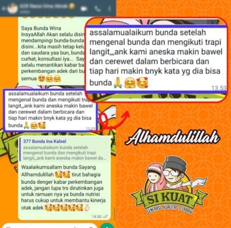 Screenshot chat WhatsApp testimoni bunda 1
