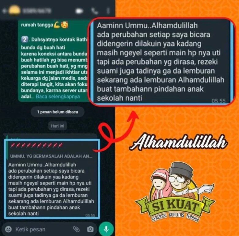 Screenshot chat WhatsApp testimoni bunda 3